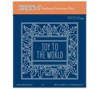 Clarity Stamps Groovi Pergamena Rilievo Festive Telaio & Sentimenti A6 Quadrato