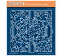 Clarity Stamps Groovi Pergamena Rilievo Merletto Francese Midi O Piatto Compagno