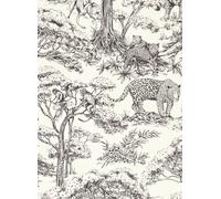 Clarke & Clarke Carta da parati Kisumu - Noir