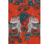 Clarke & Clarke Carta da parati Lost World - red
