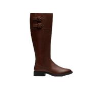 Clarks Adalynn Hope Stivali alti al ginocchio da donna, Pelle marrone chiaro britannica, 37.5 EU