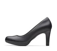 Clarks Adriel Viola - Scarpe Uniformi da Donna, in Pelle Nera, 38