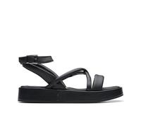 Clarks Alda Cross, Sandali Donna, Black Leather, 38 EU