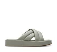 Clarks Alda Glide, Sandali a Ciabatta Donna, Light Green Lea, 42 EU