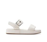 Clarks Alda Strap Womens Off White Lea, 6.5