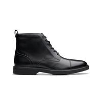Clarks Aldwin Cap Mens Black Leather, 8