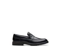 Clarks Aldwin Step Penny Mocassini Uomo, Pelle Nera, 40 EU