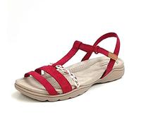 Clarks Amanda Tealite, Sandali sportivi Donna, Rosso Nubuck, 37 EU