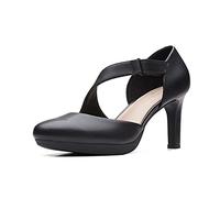 Clarks Ambyr Glow, Scarpe décolleté Donna, Pelle Nera, 42 EU