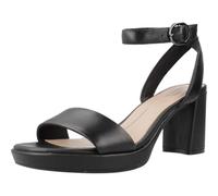 Clarks AmbyrLyn Bay, Sandali con tacco Donna, Black Leather, 39 EU