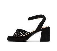 Clarks AmbyrLyn Ruby, Sandali con tacco Donna, Black Leather, 41 EU