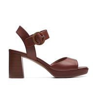 Clarks AmbyrLyn Ruby, Sandali con tacco Donna, British Tan Lea, 42 EU