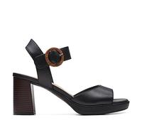 Clarks Ambyrlyn Ruby, Sandali con Tacco Donna, Pelle Nera, 43 EU