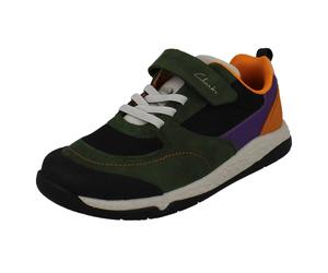 Clarks Anziani Bambini Steggy Falcata K Casual Chiusura a Strappo Ginnastica
