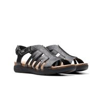 Clarks April Belle - Sandali bassi da donna, Pelle nera, 8 Narrow