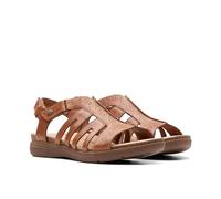 Clarks Aprile Belle, Sandali Bassi Donna, Pelle Marrone Chiaro, 36 EU