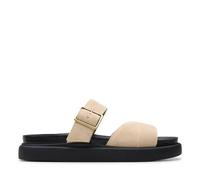 Clarks Aristella Mule Womens Ecru Suede, 5.5