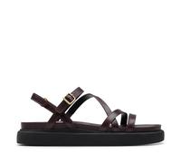 Clarks Aristella Rose, Sandali Donna, Wine Leather, 35.5 EU