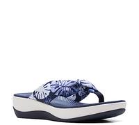 Clarks Arla Glison, Infradito Donna, Tessuto con Motivo Floreale Blu, 44 EU