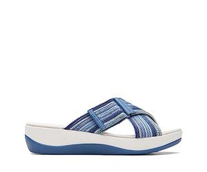 Clarks Arla Onda, Sandali a Ciabatta Donna, Blu Combi, 39.5 EU