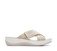 Clarks Arla Wave, Sandali a Ciabatta Donna, Beige Combi, 41 EU Larga