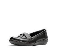 Clarks Ashland Bubble, Mocassino Donna, Schwarzes Leder, 39.5 EU Larga