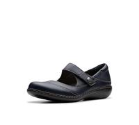 Clarks Ashland Elayne Mary Jane - Scarpe Basse da Donna, Blu Navy burattato, 39 EU