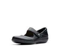 Clarks Ashland Elayne Mary Jane - Scarpe Basse da Donna, Nero martellato, 11 Wide