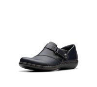 Clarks Ashland Gem Mocassini Donna, Pelle Blu Navy, 43 EU