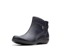 Clarks Ashland Mabel Stivaletti Donna, Blu navy burattato, 8 UK Wide