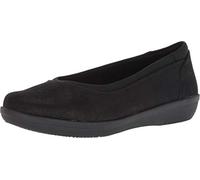 Clarks Ayla Basso, Ballerine Donna, Nabuk Sintetico Nero, 42.5 EU