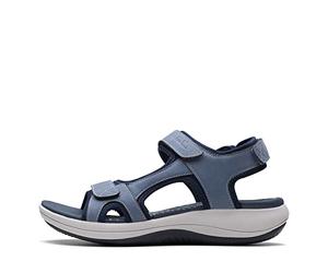 Clarks Baia di Mira, Sandali Bassi Donna, Denim Blue Textile, 36 EU