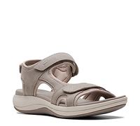 Clarks Baia di Mira, Sandali Bassi Donna, Stone Textile, 41 EU Larga