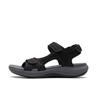 Clarks Baia di Mira, Sandali Bassi Donna, Tessuto Nero, 38.5 EU