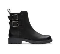 Clarks Baia di Orinoco2, Stivali alla Moda Donna, Pelle Nera, 38.5 EU