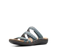 Clarks Ballerine da donna Jenette Ease, dimensioni modello AD, Pelle Blu Grigio, 38 EU