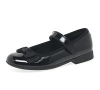 Clarks - Ballerine Scala Tap K per Bambina, Vernice nera, 10 UK Narrow