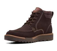 Clarks Barnes Mid, Stivaletti Bassi con Lacci Uomo, Camoscio Marrone Scuro, 44 EU