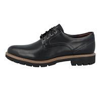 Clarks Batcombe Hall Scarpe Stringate Derby Uomo, Nero (Black Leather), 42.5 EU