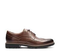 Clarks Batcombe Wing Scarpe Stringate Derby Uomo, Marrone (Dark Tan Leather), 44.5 EU