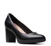 Clarks Bayla Skip Pump Donna, Pelle Nera, 4.5 UK Wide