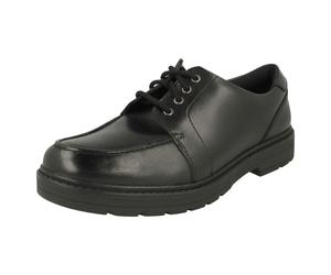 Clarks Boys Loxham Pace Y Scarpe Eleganti in Pelle Con Lacci, Scuola