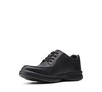 Clarks Bradley Vibe, Scarpe da Ginnastica, Uomo, Nero (Pelle nera Tumbled.), 44.5 EU