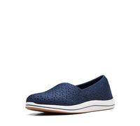 Clarks Breeze Emily, Mocassino Donna, Blu Navy Fibra Sintetica, 42.5 EU