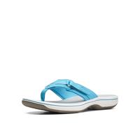 Clarks Breeze Sea, Infradito Donna, Aqua Synthetic, 35.5 EU