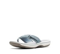 Clarks Brezza Mare, Infradito Donna, Blue Grey Synthetic, 35.5 EU