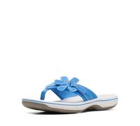 Clarks Brinkley Flora, Infradito Donna, Blu Sintetico, 36.5 EU