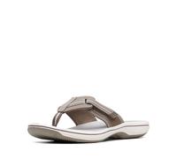 Clarks Brinkley Jazz, Flip Flop Donna, Pewter Synthetic, 38.5 EU