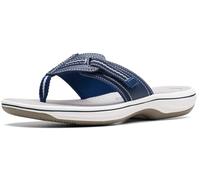 Clarks Brinkley Jazz, Infradito Donna, Blu Navy Sintetico, 36.5 EU