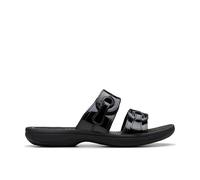 Clarks Brinkley Maye Sandali Sintetici In Vernice Nera, Nero , 41 EU